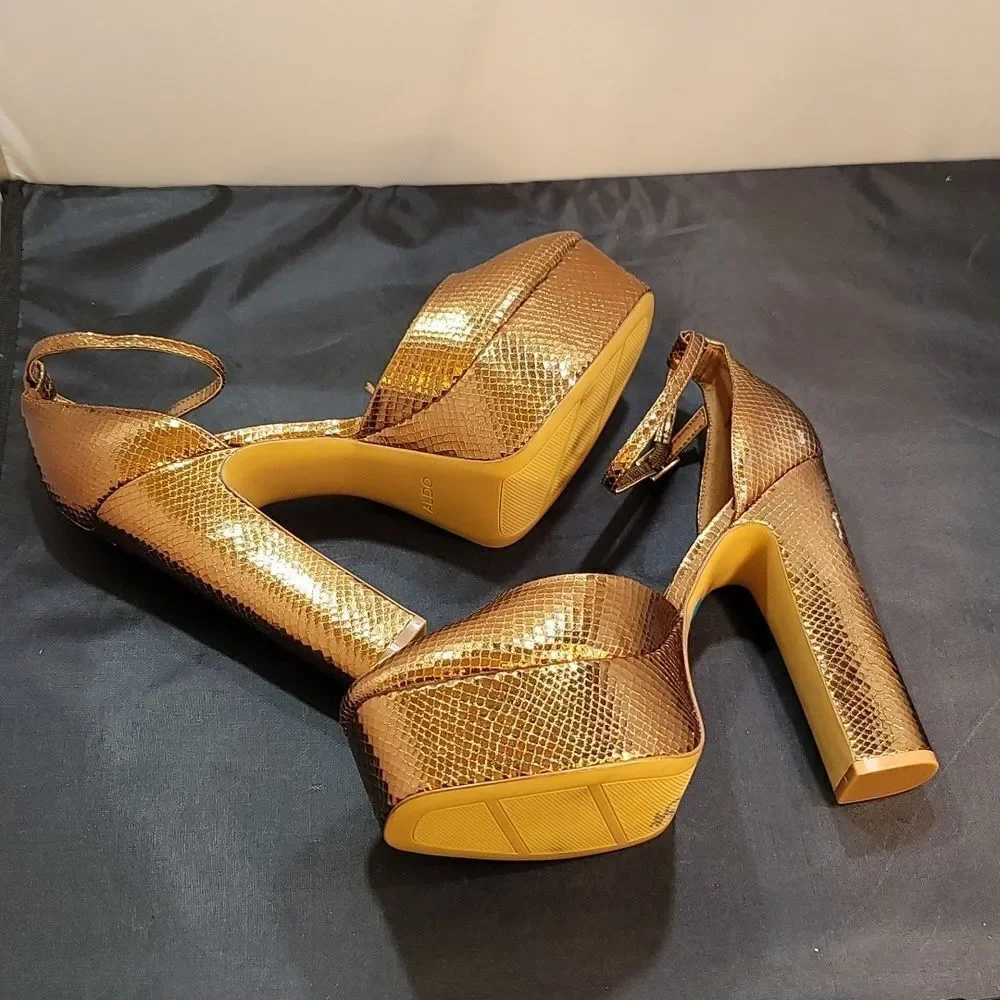 BRAND NEW ALDO JACEY WOMEN'S MISCELLANEOUS BLOCK HEEL SANDAL S2